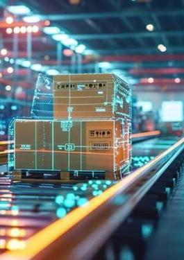 Linha de produção de uma fábrica